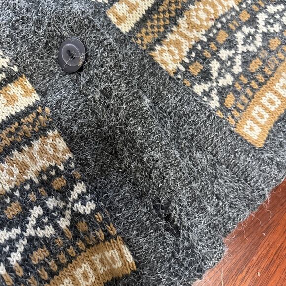 Fair Isle Womens Cardigan Sweater Size Large Button Up Cozy Comfy Preppy Classic - Picture 5 of 8